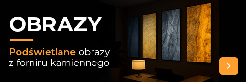 Podświetlane obrazy z forniru kamiennego